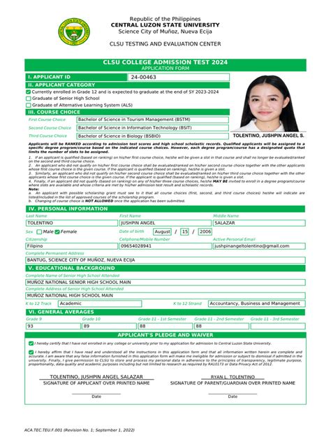 clsu admission